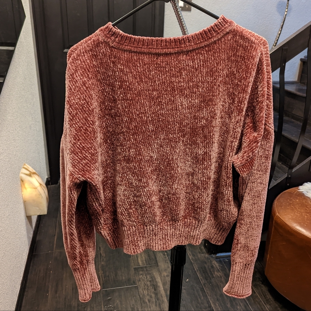 Pink fuzzy sweater